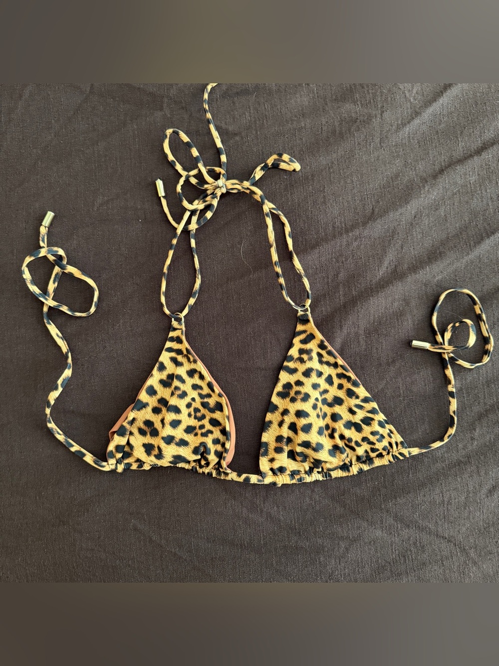 Monday Swimwear jaguar Print Triangle Bikini Top - hanalei top